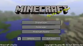 Java Edition 15w33c.png: Infobox image for Minecraft 15w33c the version in Minecraft