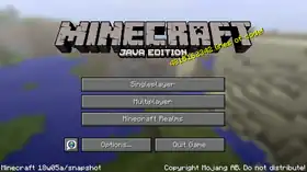Java Edition 18w05a menu.png: Infobox image for Minecraft 18w05a the version in Minecraft