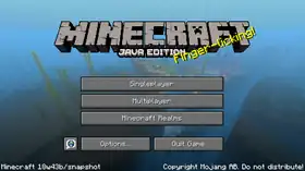 Java Edition 18w43b.png: Infobox image for Minecraft 18w43b the version in Minecraft