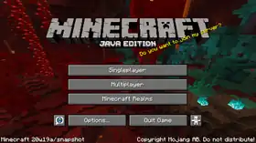 Java Edition 20w19a.png: Infobox image for Minecraft 20w19a the version in Minecraft