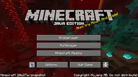 Java Edition 20w27a.png: Infobox image for Minecraft 20w27a the version in Minecraft