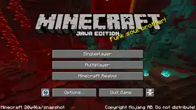 Java Edition 20w46a.png: Infobox image for Minecraft 20w46a the version in Minecraft