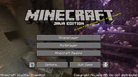 Java Edition 21w38a.png: Infobox image for Minecraft 21w38a the version in Minecraft