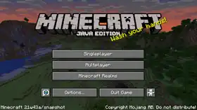 Java Edition 21w43a.png: Infobox image for Minecraft 21w43a the version in Minecraft