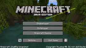 Java Edition 23w05a.png: Infobox image for Minecraft 23w05a the version in Minecraft