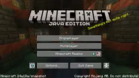 Java Edition 24w18a.png: Infobox image for Minecraft 24w18a the version in Minecraft