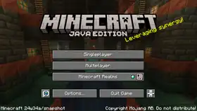 Java Edition 24w34a.png: Infobox image for Minecraft 24w34a the version in Minecraft