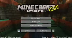 Java Edition 24w37a.png: Infobox image for Minecraft 24w37a the version in Minecraft