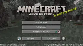 Java Edition 25w02a.png: Infobox image for Minecraft 25w02a the version in Minecraft