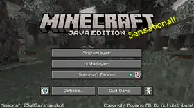 Java Edition 25w03a.png: Infobox image for Minecraft 25w03a the version in Minecraft