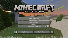 Java Edition 25w15a.png: Infobox image for Minecraft 25w15a the version in Minecraft