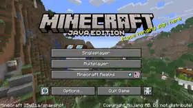 Java Edition 25w21a.png: Infobox image for Minecraft 25w21a the version in Minecraft