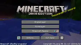 Java Edition 25w45a.png: Infobox image for Minecraft 25w45a the version in Minecraft