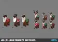 Jolly llama early concepts.