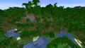 A jungle hills in Java Edition.