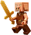 A Piglin LEGO minifigure from A Minecraft Movie.