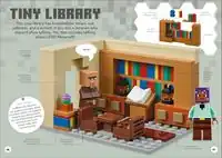 Pages 46 and 47, containing a Tiny Library with a villager and Efe.
