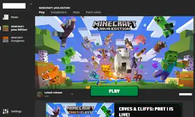 Launcher 2.2.312x.png: Infobox image for 2.2.312x the version in Minecraft