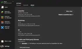 Launcher 2.3.280.png: Infobox image for 2.3.280 the version in Minecraft