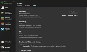 Launcher 2.3.585.png: Infobox image for 2.3.585 the version in Minecraft