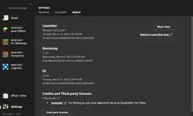 Launcher 2.3.651.png: Infobox image for 2.3.651 the version in Minecraft