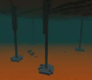 A basalt pillar above a lava sea.