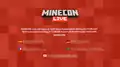 MINECON Live 2019 (featuring the red concrete powder background and spinning MINECON Live logo.)