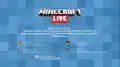 Minecraft Live 2020/2021 (featuring the blue concrete powder background and spinning Minecraft Live logo.)