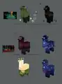 Llama variants concept art.