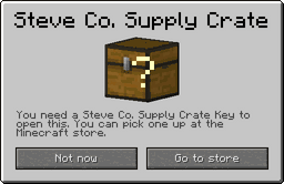 Message displayed upon opening the chest