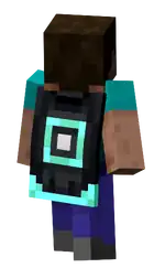 Luminous Night Cape Worn MCD.png: Infobox image for Luminous Night Cape the dungeons cosmetic in Minecraft