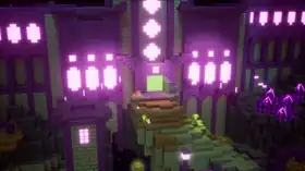 An End City as it appears in Minecraft Dungeons