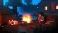The fox by a campfire in the Cross-platform Play Trailer.