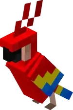 MCE Red Parrot Blink.png: Infobox image for Parrot the entity in Minecraft