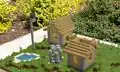 The house in Minecraft Earth which is made of blocks.
