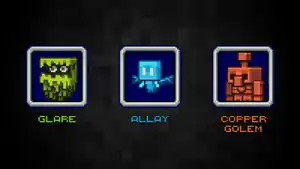 The copper golem as one of the three options for the mob vote.