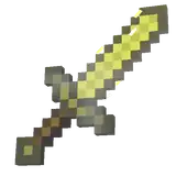 MCSM Golden Sword (Enchanted).png: Infobox image for Golden Sword the story mode item in Minecraft