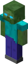 MCSM Zombie Chipped Blue.png: Infobox image for Zombie the story mode mob in Minecraft