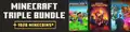 Minecraft Triple Bundle for PC vertical key art with text.