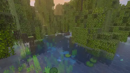 Mangrove Swamp Vibrant Visuals.png: Infobox image for Mangrove Swamp the biome in Minecraft