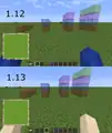 Stained glasses' appearances on maps before and after 1.13.