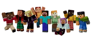 A render of the full cast, used when first entering the character creator.