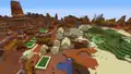An old desert village generated in a mesa biome.