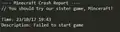 The Minceraft easter egg in the crash logs.