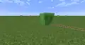 A big slime covering a minecart.