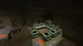 A minecart with chest generated on top of an end portal frame, because there is a mineshaft behind the wall.