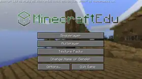 MinecraftEdu mod 0.984 menu.png: Infobox image for mod 0.984 the version in Minecraft
