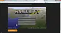 The Minecraft Webpage with the demo mode of this version. (Title Screen)