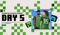 Day 5 discount code banner for merch on shop.minecraft.net