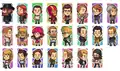 A compilation of several employees' old Mojang avatars.